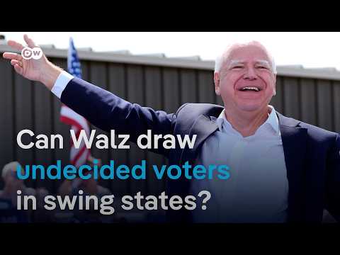 Kamala Harris and Tim Walz hit the campaign trail in swing states Wisconsin & Michigan | DW News