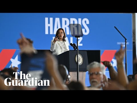 ‘I’m speaking’: Kamala Harris hits back at protesters during Detroit campaign rally