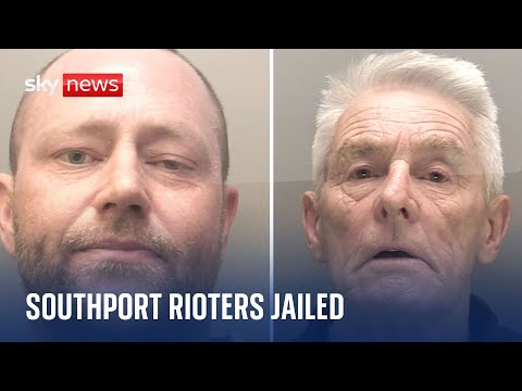 Two men jailed over rioting after Southport stabbings