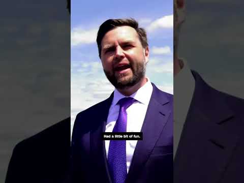 JD Vance approaches Kamala Harris’ Air Force Two