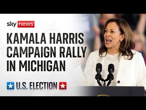 Watch live: Kamala Harris speaks at US election campaign event in Michigan