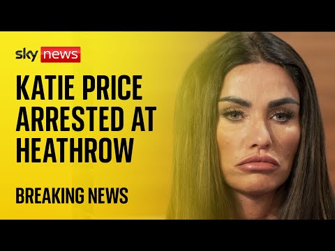 Former model Katie Price arrested at Heathrow Airport after failing to attend court