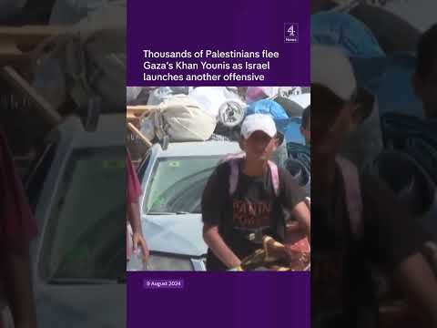 Gazan families flee Israeli offensive