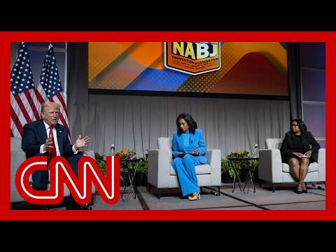 Trump goes on rant questioning Harris’ race at Black journalists convention