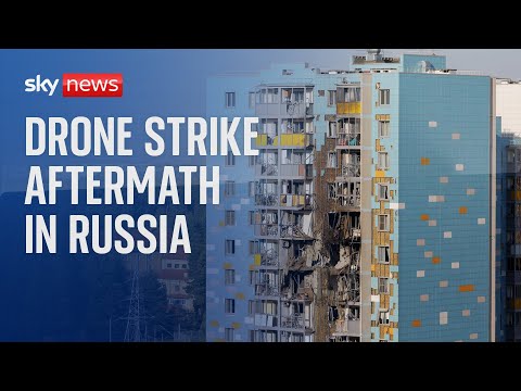 Watch live: Drone strike aftermath in Russia
