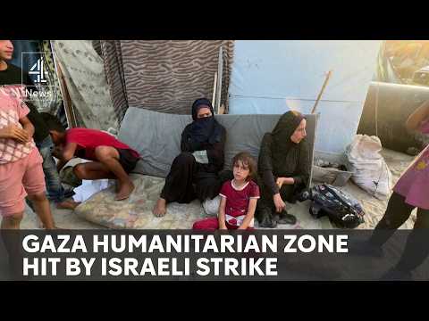 Israeli missiles hit a crowded tent camp for displaced Palestinians in southern Gaza