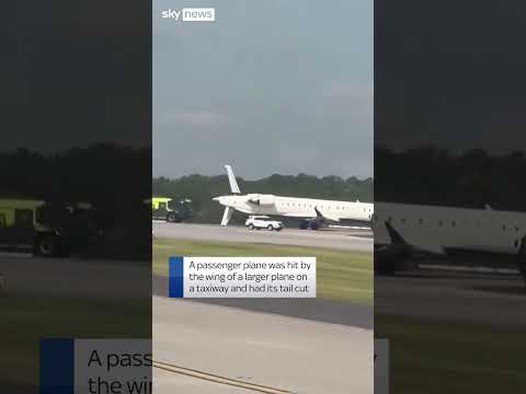 Delta plane loses tail in collision