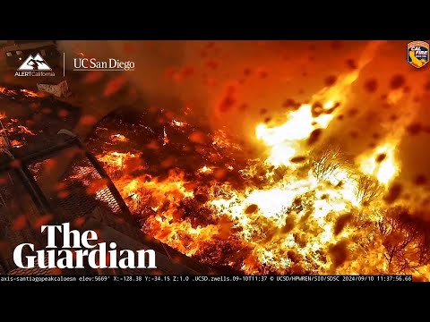 Timelapse shows Airport Fire raging through California’s Santiago Peak