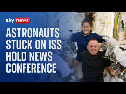 Astronauts stranded on International Space Station hold news conference – Watch live