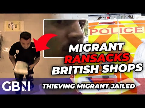 WATCH: Thieving migrant STUNG by cops after RANSACKING £60,000 worth of goods from British shop