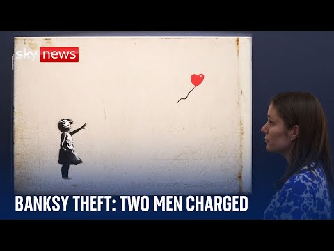 Two men charged with burglary after Banksy’s artwork was stolen from London gallery