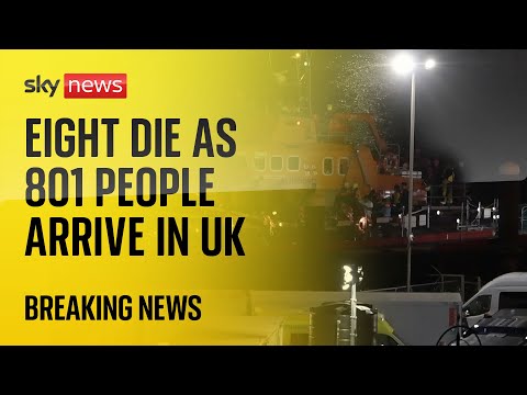 Eight die as 801 people arrive in UK on small boats