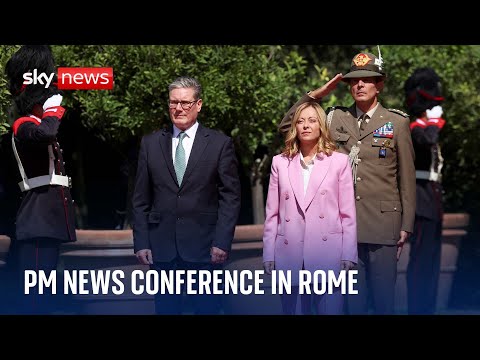 UK Prime Minister Sir Keir Starmer holds news conference in Rome with Italian PM Meloni