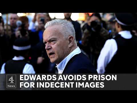 Former BBC presenter Huw Edwards given six month suspended jail sentence