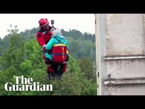 People evacuated via helicopters after catastrophic flooding in central Europe