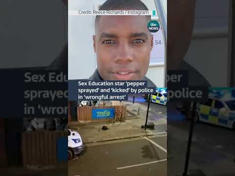 Reece Richards shared footage of the moment he says police officers ‘pepper-sprayed’ him #itvnews