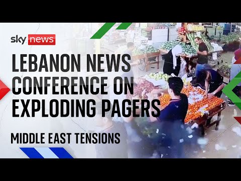 Watch live: News conference on pager blasts which killed twelve and injured thousands in Lebanon