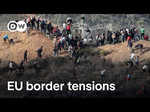 Increased migrant influx causes tensions at the EU-Moroccan border in Ceuta | DW News