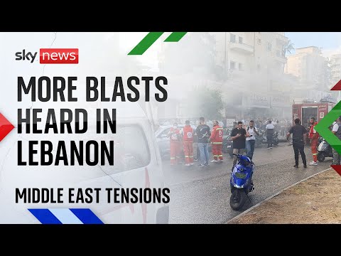 Sky’s Alex Crawford reports from Beirut as more blasts heard in Lebanon