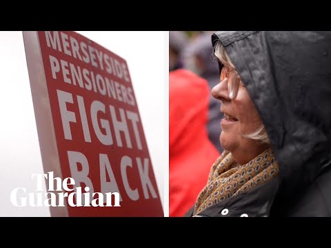 Pensioners protest outside Labour conference over cuts to winter fuel payments