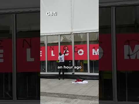 Youth Demand activists hit Labour Conference as they paint the words ‘Genocide Conference’ #gbnews