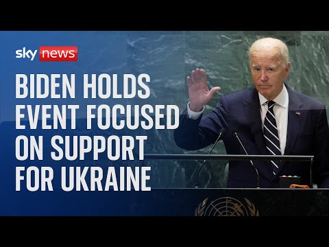 US President Joe Biden holds an event focused on support for Ukraine