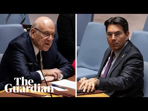 Lebanese PM and Israel’s UN envoy speak at UN security council meeting