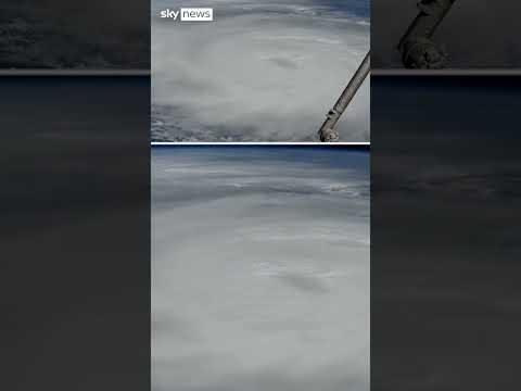 Hurricane Helene seen from space as it approaches Florida