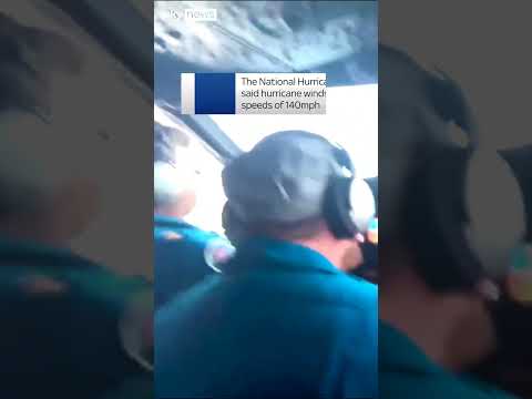 Plane rides through Hurricane Helene