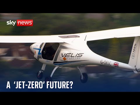 Sky News takes a look inside the UK’s first fossil fuel free flying school