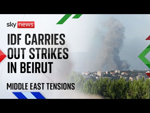 Watch live: Aftermath of Israel ‘striking inside Beirut city limits for first time’