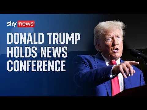 Former US President Donald Trump holds news conference