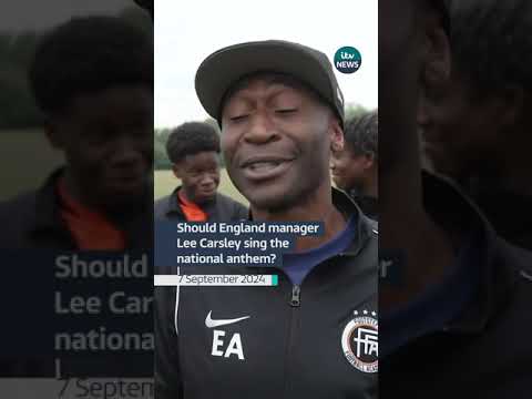 Do you think England’s new interim manager should sing the national anthem? #itvnews #football