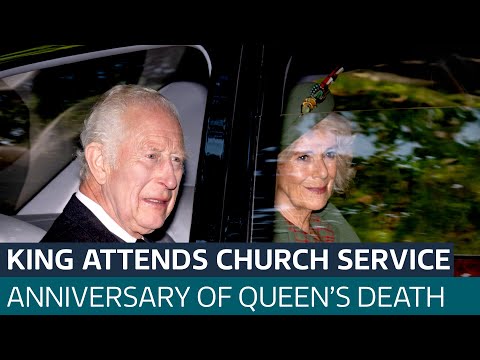 King attends church service to mark second anniversary of Queen Elizabeth’s death | ITV News