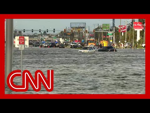‘My God, just look at this’: Major flooding near university
