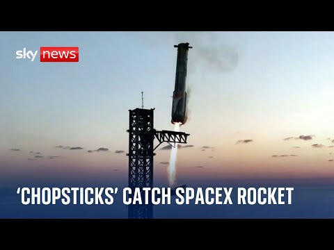 SpaceX complete world first landing after rocket booster caught by mechanical arms
