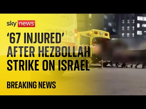 ’67 people’ wounded in a strike in northern Israeli city of Binyamina using ‘squadron of drones’