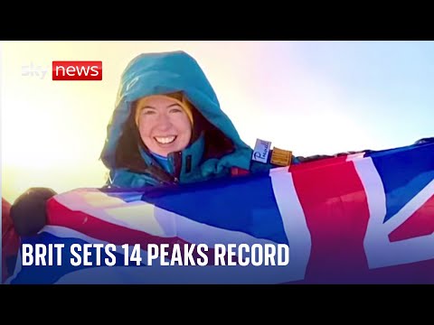 ‘It’s been a dream since I was eight’: British mountaineer becomes youngest woman to climb 14 peaks