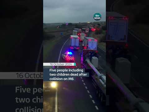 Police closed the road between J36 and J39 after a serious collision on 15 October 2024  #itvnews