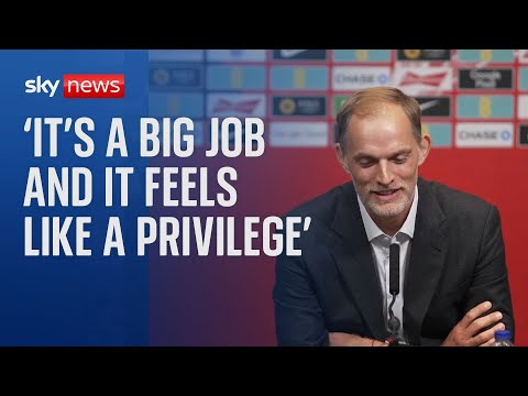 Thomas Tuchel’s first news conference as England manager