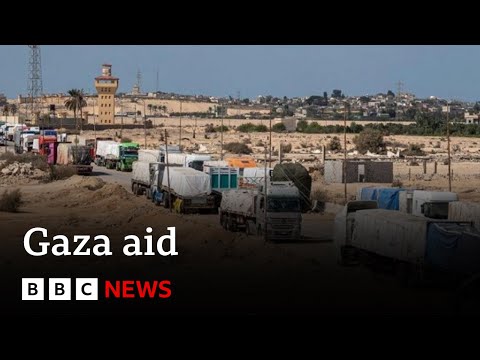 More aid lorries enter Gaza after US threat to cut Israel’s military support | BBC News