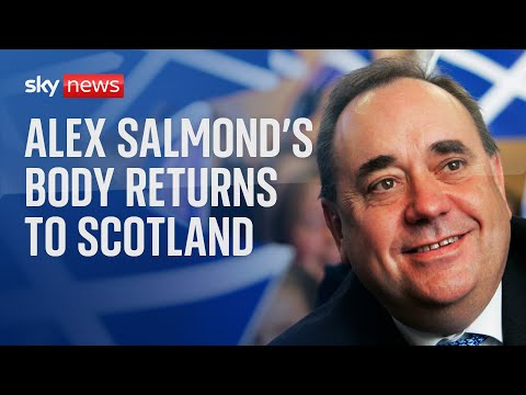 Alex Salmond’s body returns to Scotland after death in North Macedonia