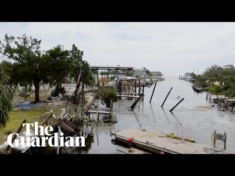 Drone footage shows destruction left by Hurricane Helene in Florida
