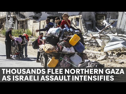 Stepping over dead bodies while escaping Israeli bombs – thousands flee north Gaza