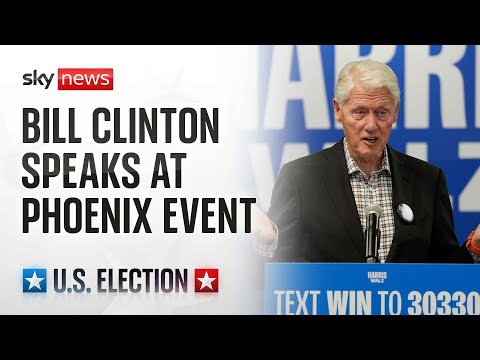 Former US President Bill Clinton speaks at event for Black leaders in Phoenix