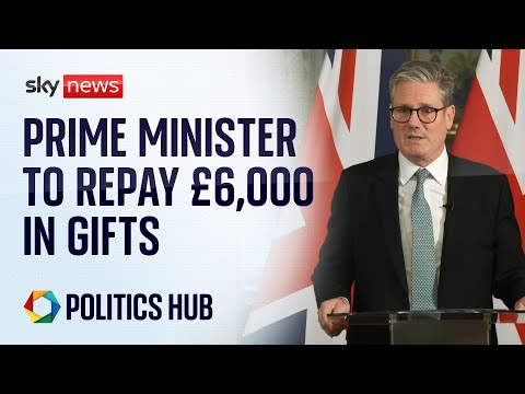 Prime Minister says he “thought it was right” to repay £6,000 worth of gifts