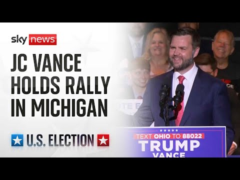 Republican vice-presidential nominee JD Vance holds campaign rally in Michigan