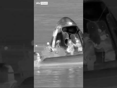Astronauts land after being stuck in space