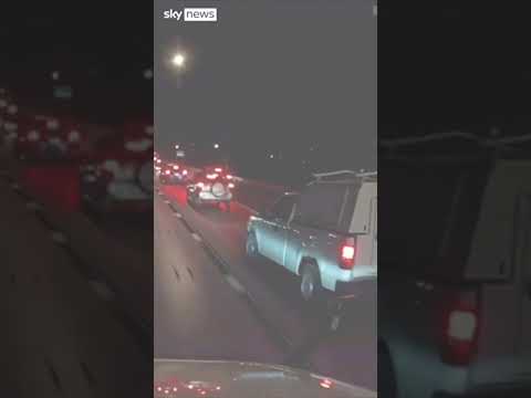 Moment driver causes nine-car crash