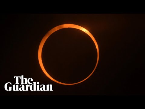 Timelapse: ‘ring of fire’ forms during solar eclipse at Easter Island